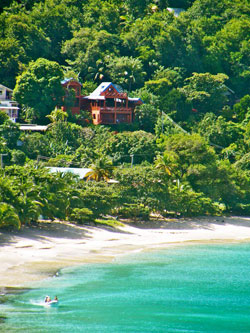 table at the beach bar lower bay